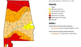 阿拉巴马州干旱状况加剧