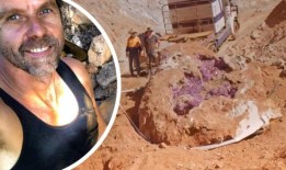 第七频道《内陆水晶猎人》的明星们在西澳皮尔巴拉揭开了世界上最大的紫水晶水晶群